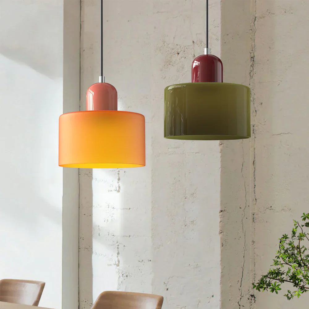 suspension en verre Enise de style Bauhaus avec design créatif et élégant