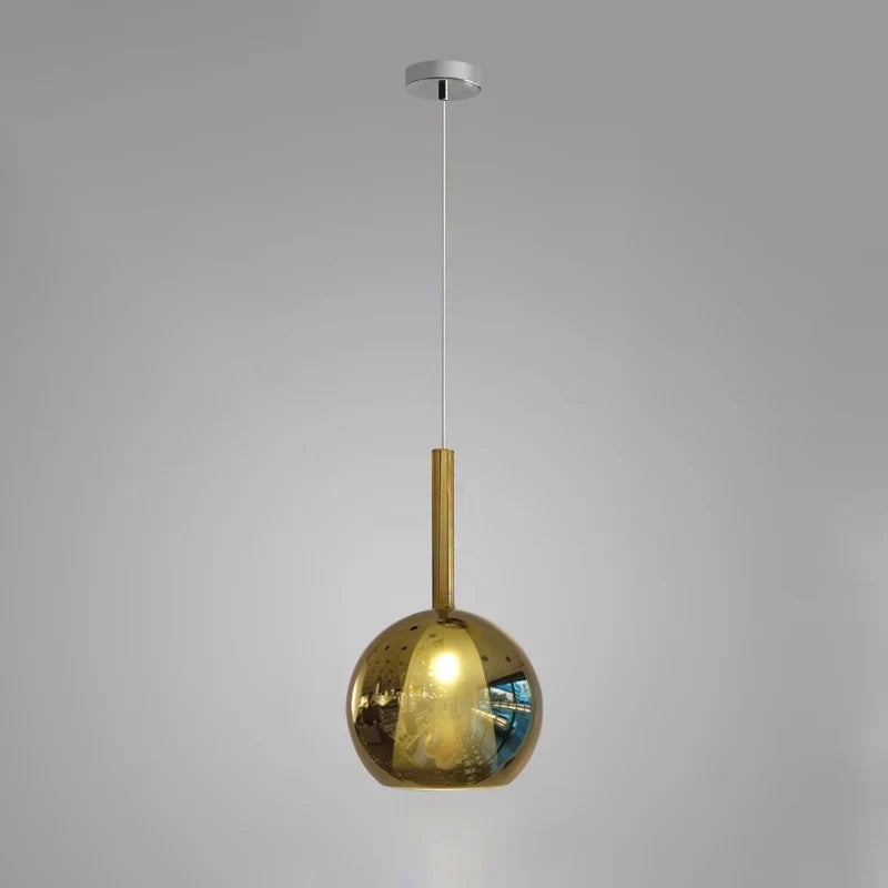 Suspension Boule en Verre Doré — Lustre Semi-Encastré Style Moderne Dimmable | GIVRE™