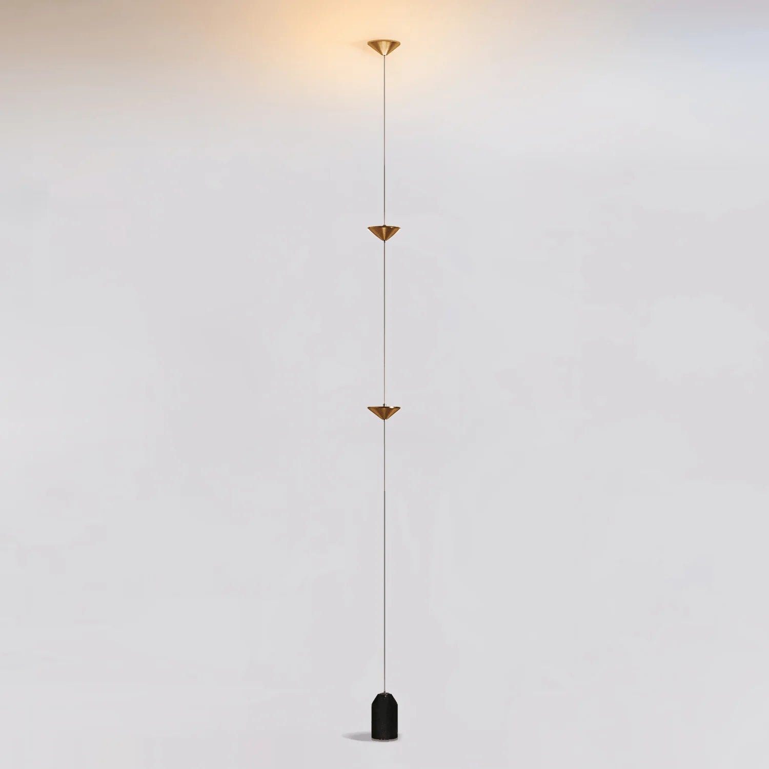 Lampadaire Design Colonne Multi-Têtes Or & Noir pour Salon & Bureau | COLONNE™