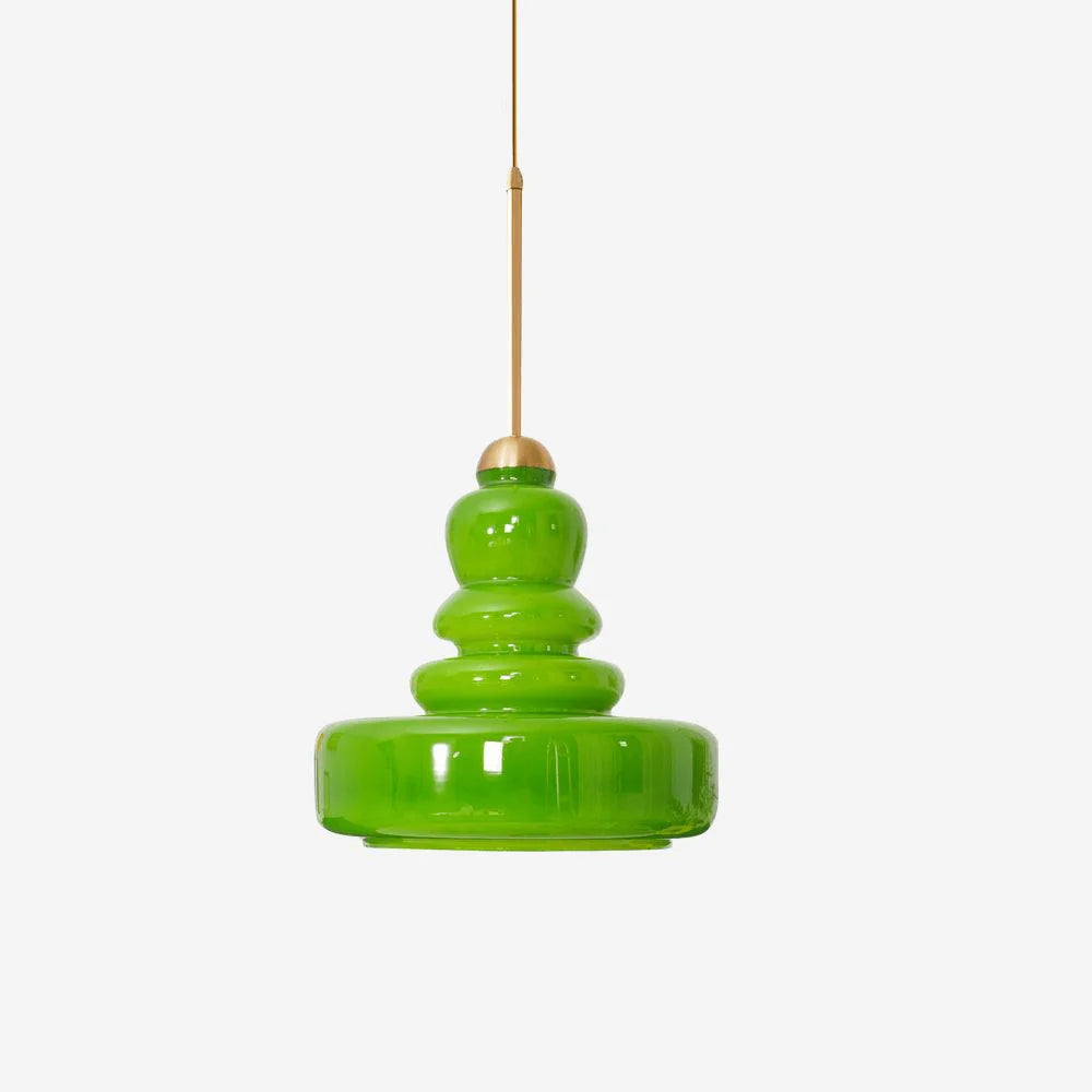 Suspension Cloche en Verre Teinté — Lustre Style Bauhaus Post-Moderne | CLOCHE™