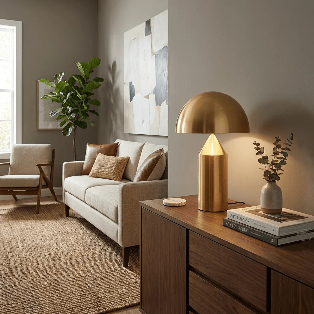 Lampe de Chevet Forme Champignon Métal | AMANITE™