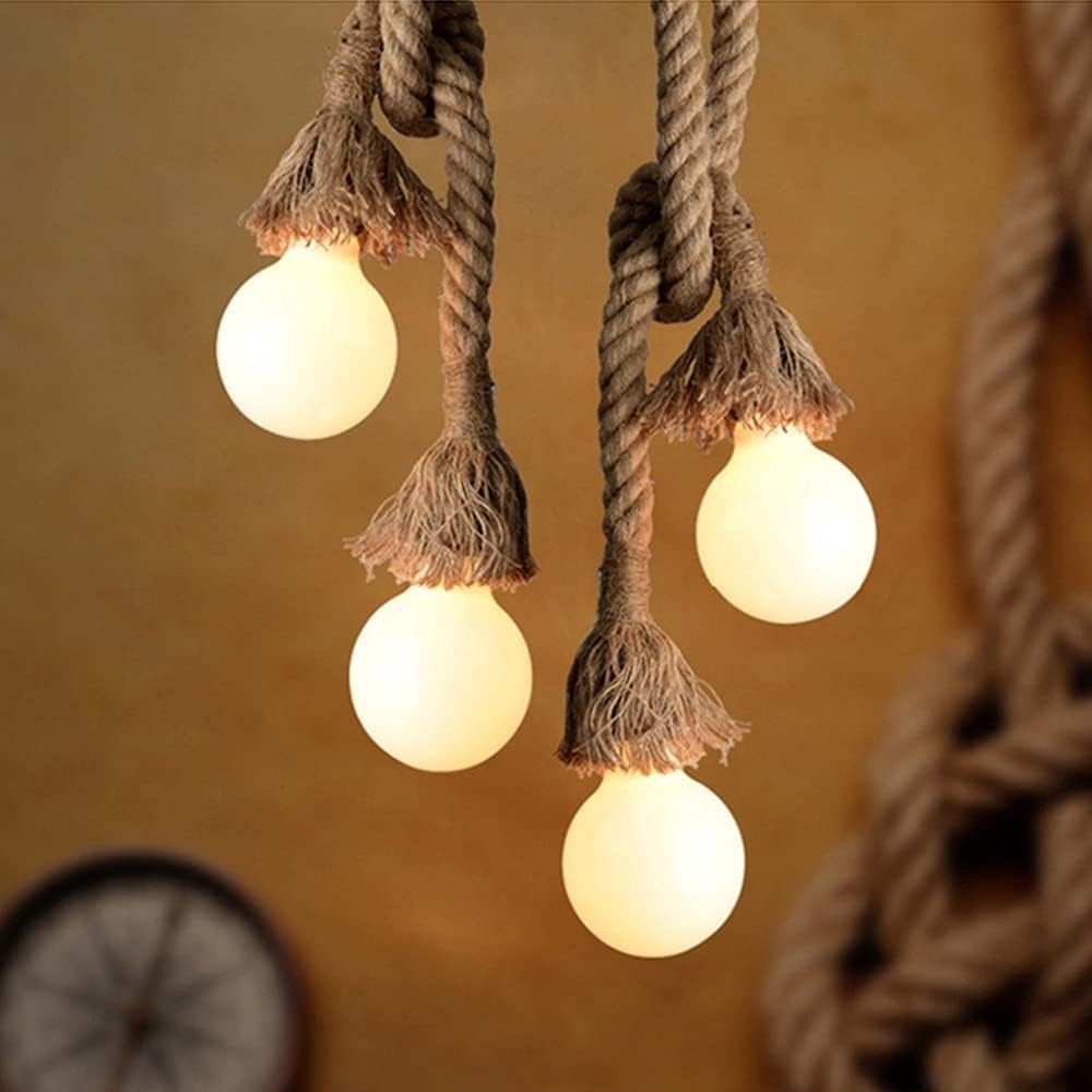 Suspension Corde de Chanvre Industrielle Vintage | CORDAGE™