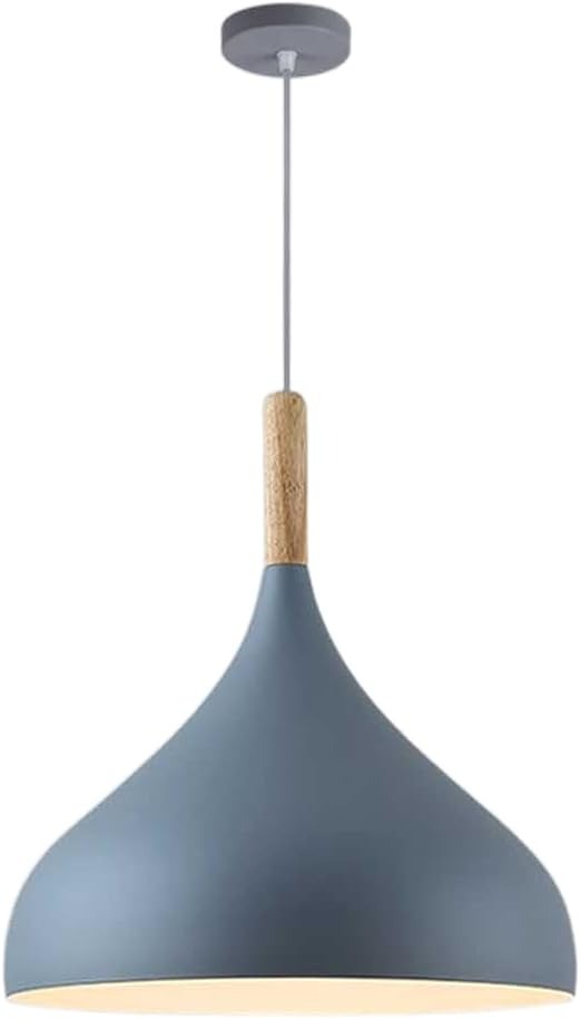Suspension Champignon Style Scandinave en Métal et Bois - Luminaire Design E27