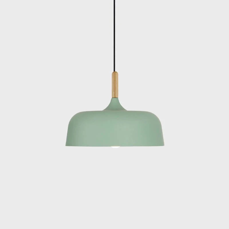 Suspension Disque en Fer & Bois — Lustre Style Nordique Contemporain | PALET™