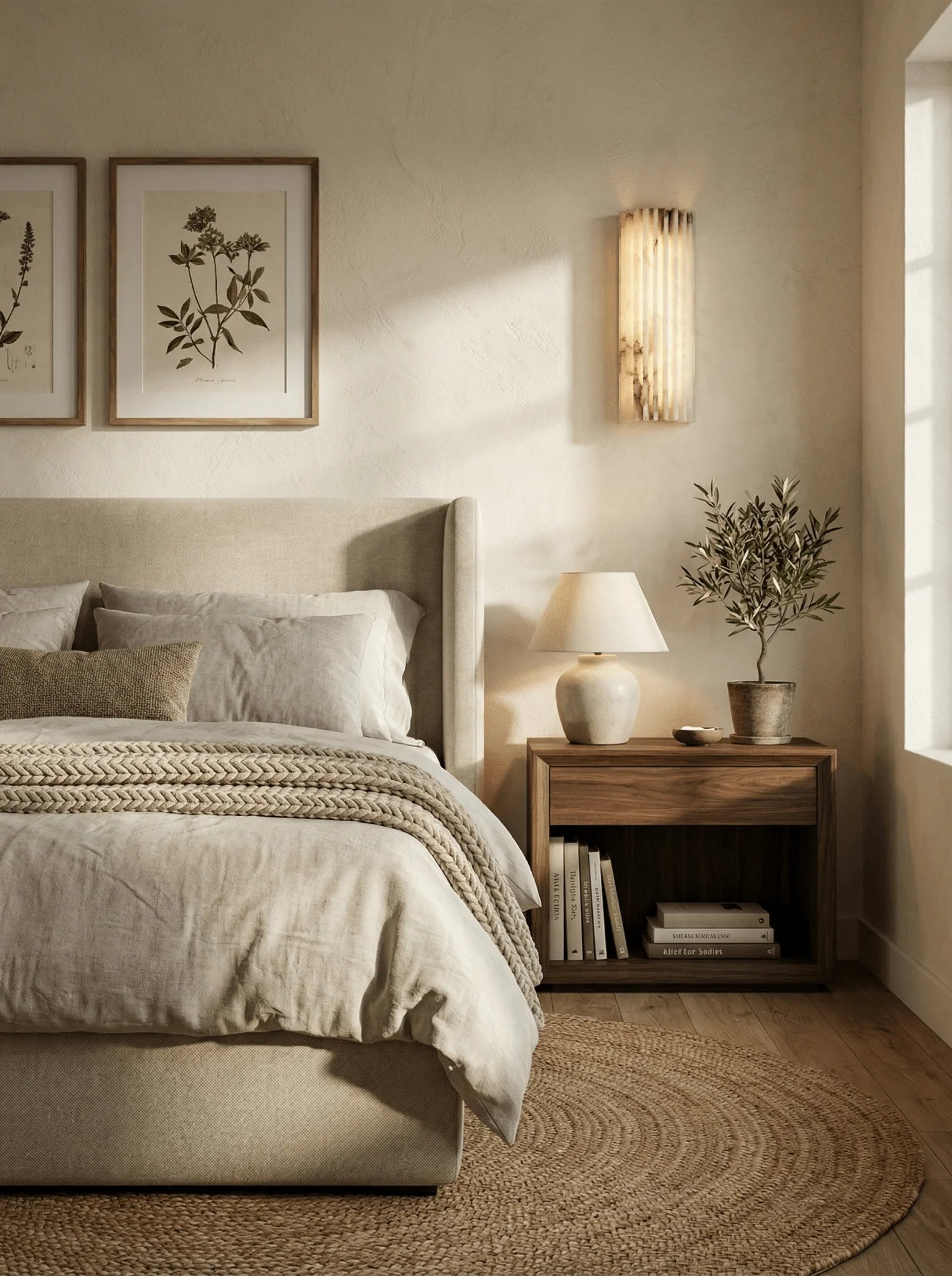 Applique Murale Design Marbre Blanc Cannelé pour Chambre & Salle à Manger | CANNELURE™