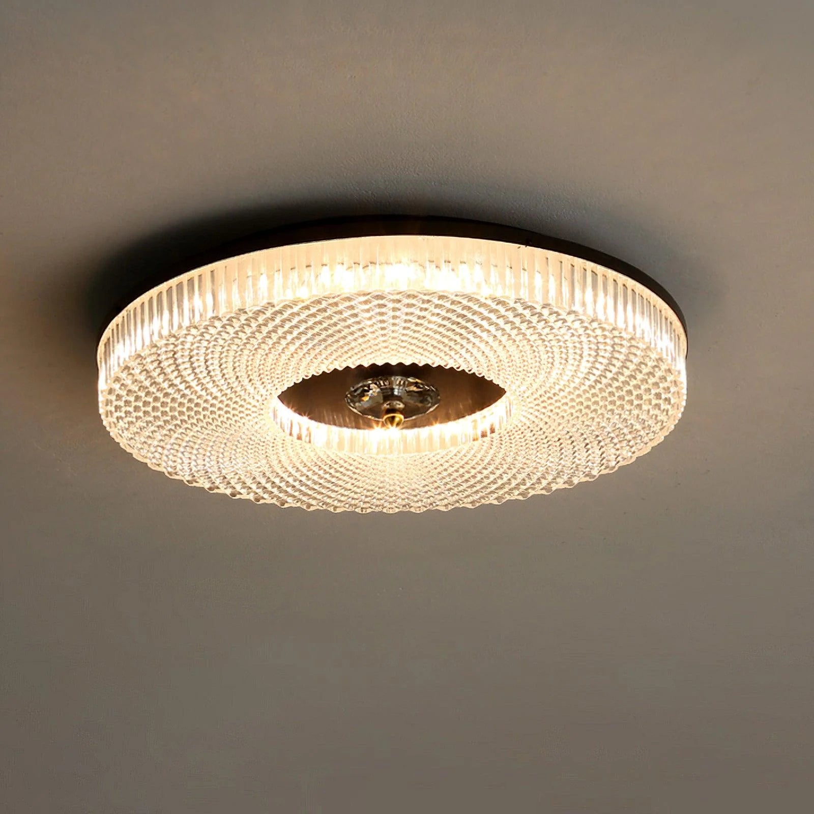 Plafonnier Rond en Acrylique Satiné — Lampe Plafond Style Moderne Tricolore | SATIN™