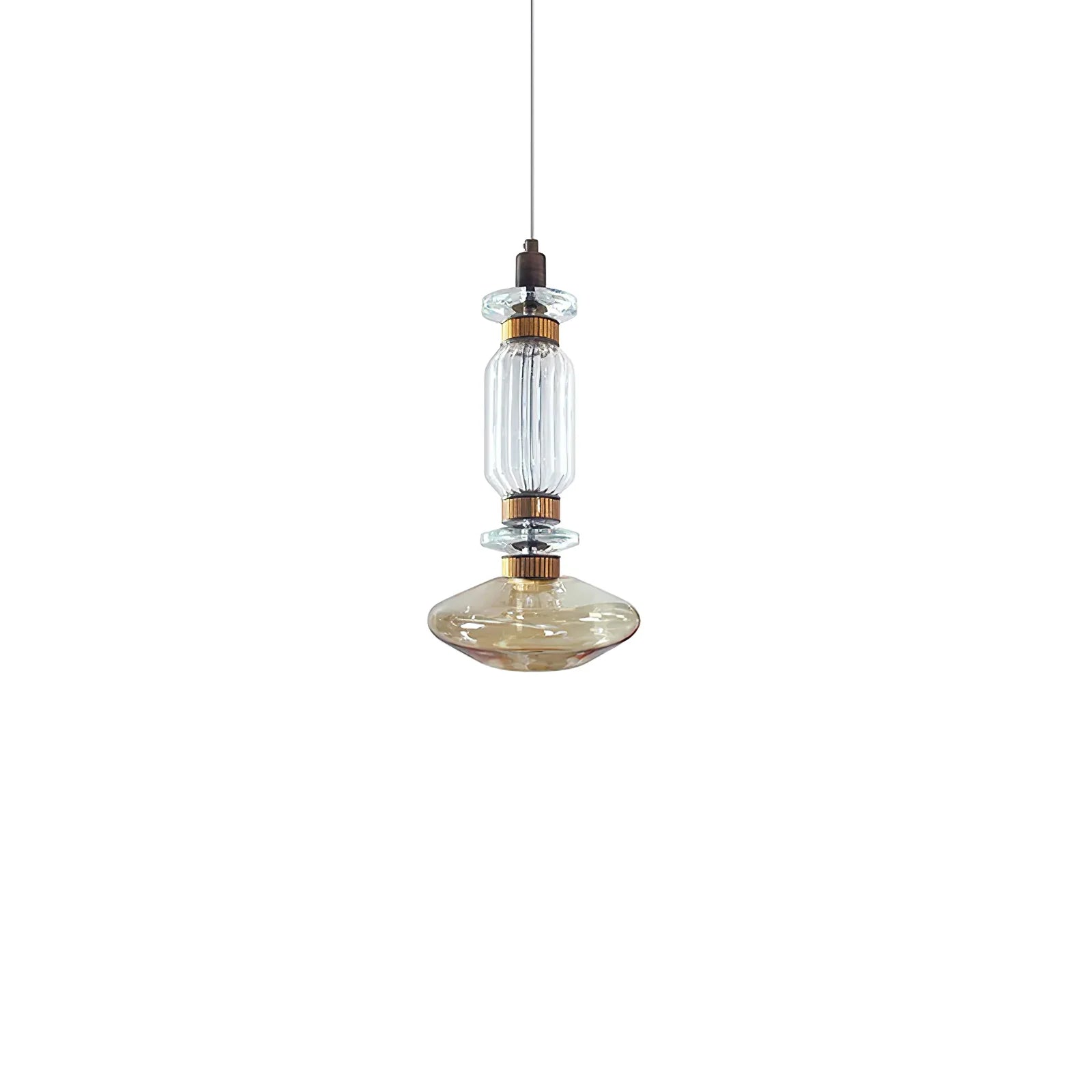 Suspension Cylindre en Verre Cristal — Lustre Luxe Style Italien | VENISE™