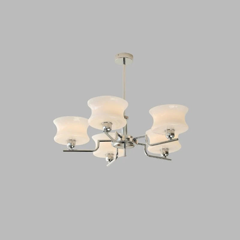Suspension Globes en Verre Laiteux — Lustre Style Bauhaus Mid-Century | NACRE™