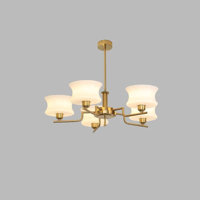 Suspension Globes en Verre Laiteux — Lustre Style Bauhaus Mid-Century | NACRE™