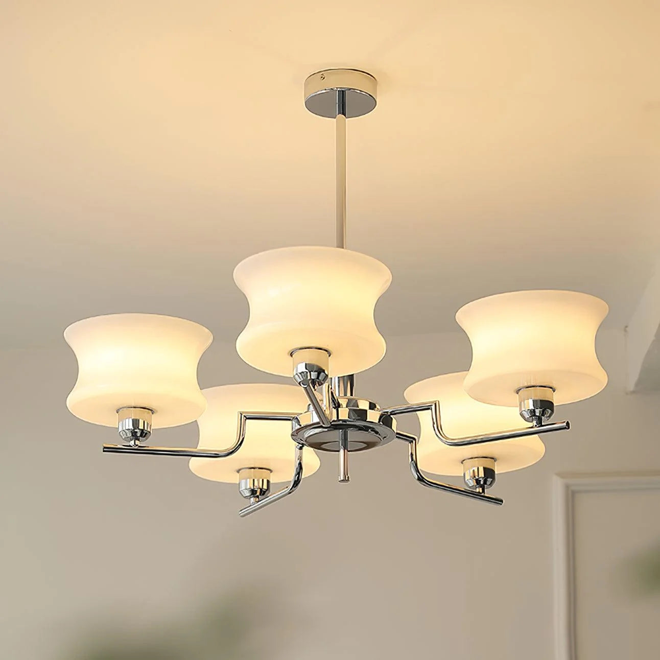 Suspension Globes en Verre Laiteux — Lustre Style Bauhaus Mid-Century | NACRE™