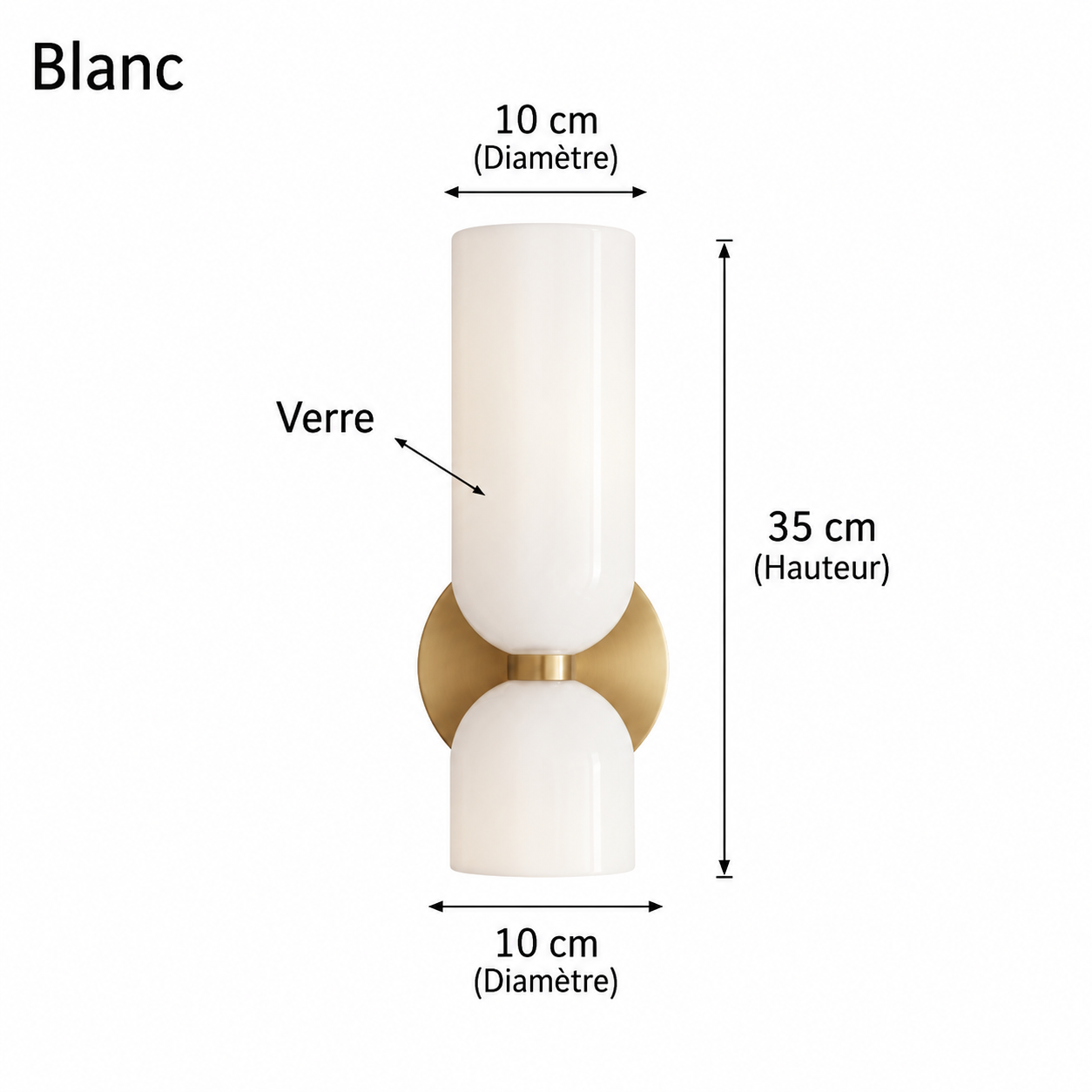 Applique Murale Verre Nordique — Luminaire Design Européen 2 Feux | AZURE™
