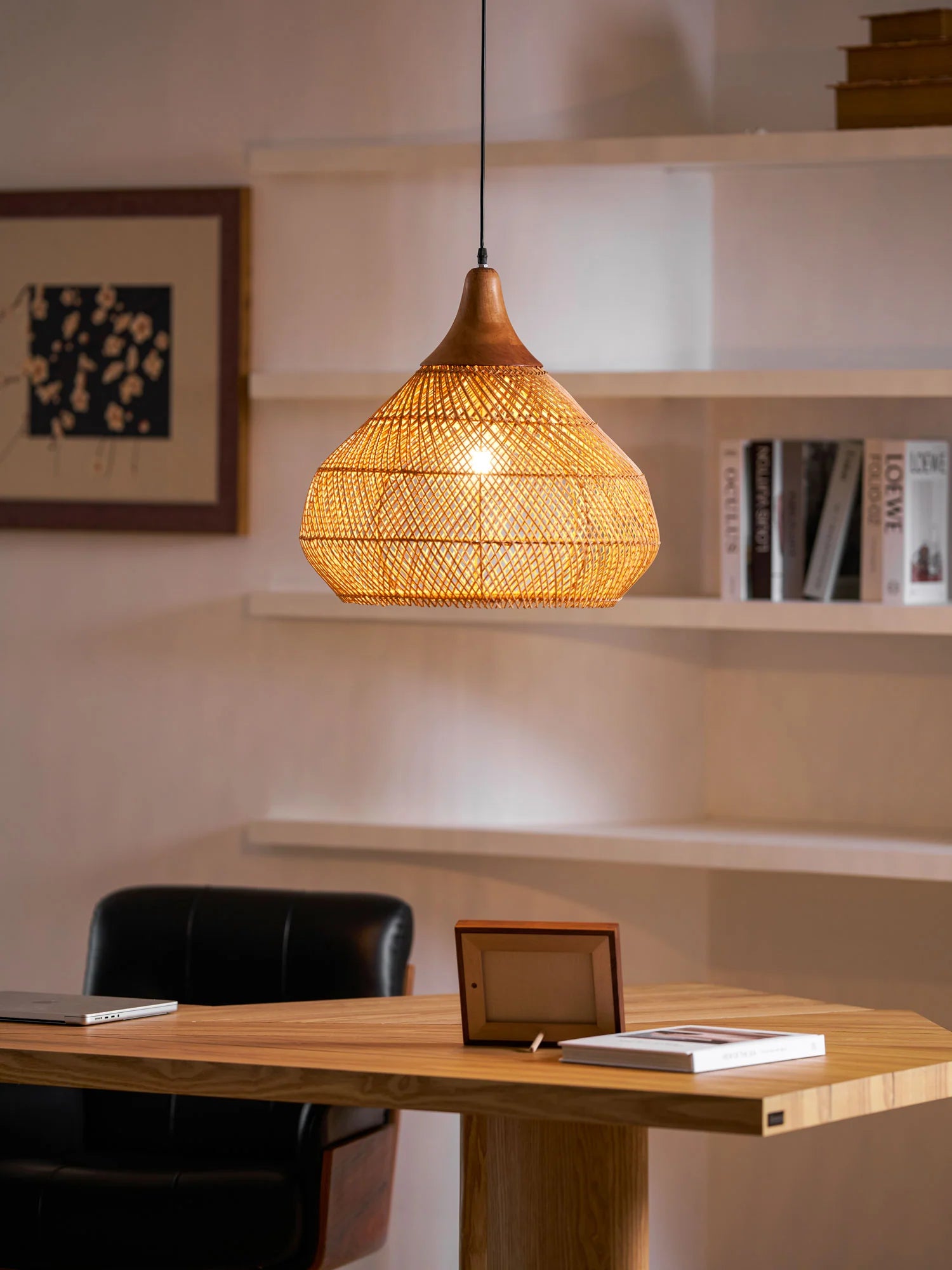 Suspension en Rotin Tressé — Lustre Style Asie du Sud-Est | OSIER™