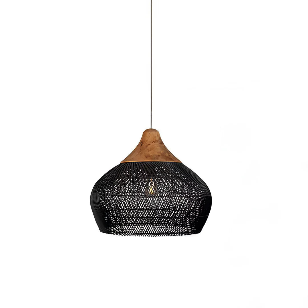 Suspension en Rotin Tressé — Lustre Style Asie du Sud-Est | OSIER™