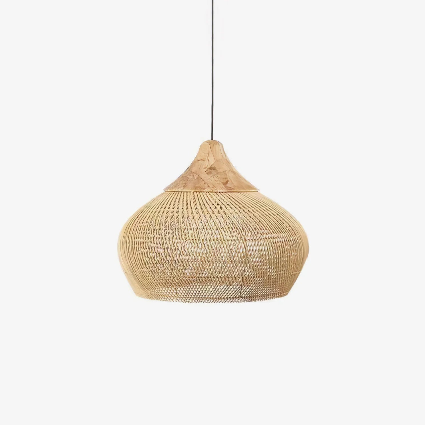 Suspension en Rotin Tressé — Lustre Style Asie du Sud-Est | OSIER™