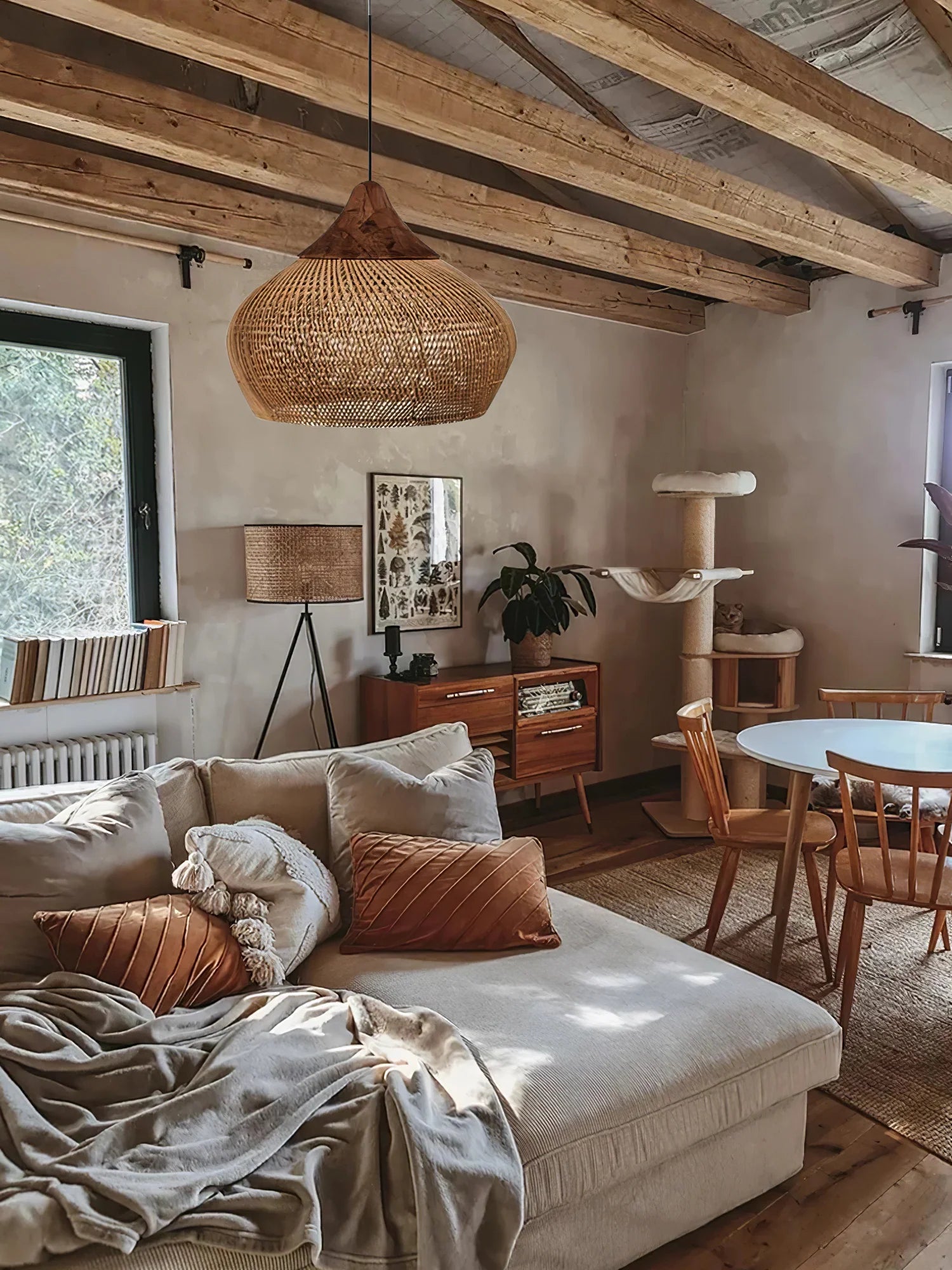 Suspension en Rotin Tressé — Lustre Style Asie du Sud-Est | OSIER™