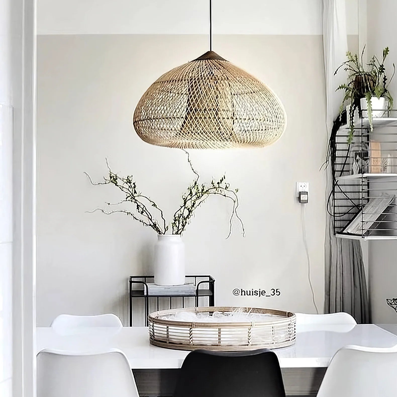 Suspension en Rotin Tressé — Lustre Style Asie du Sud-Est | OSIER™