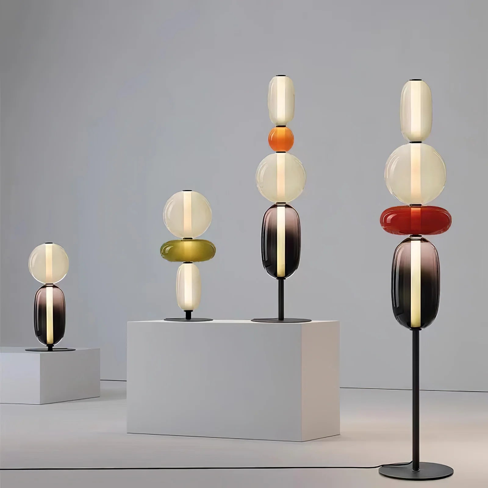 Lampe Boules de Verre Empilées Style Bonbon | BONBON™
