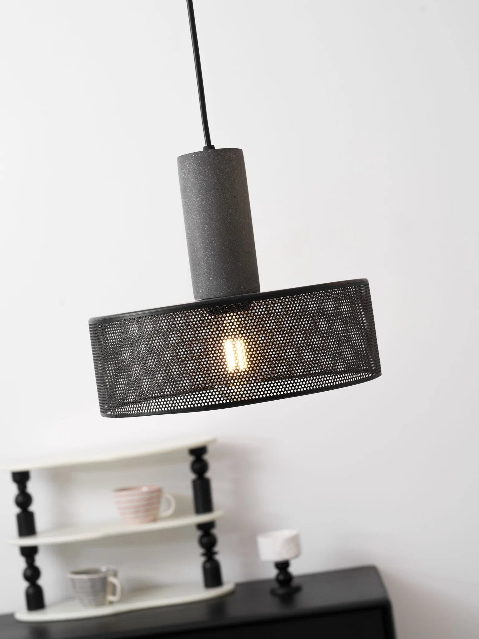 Suspension en Ciment Brut — Lustre Style Loft Industriel Vintage | BÉTON™