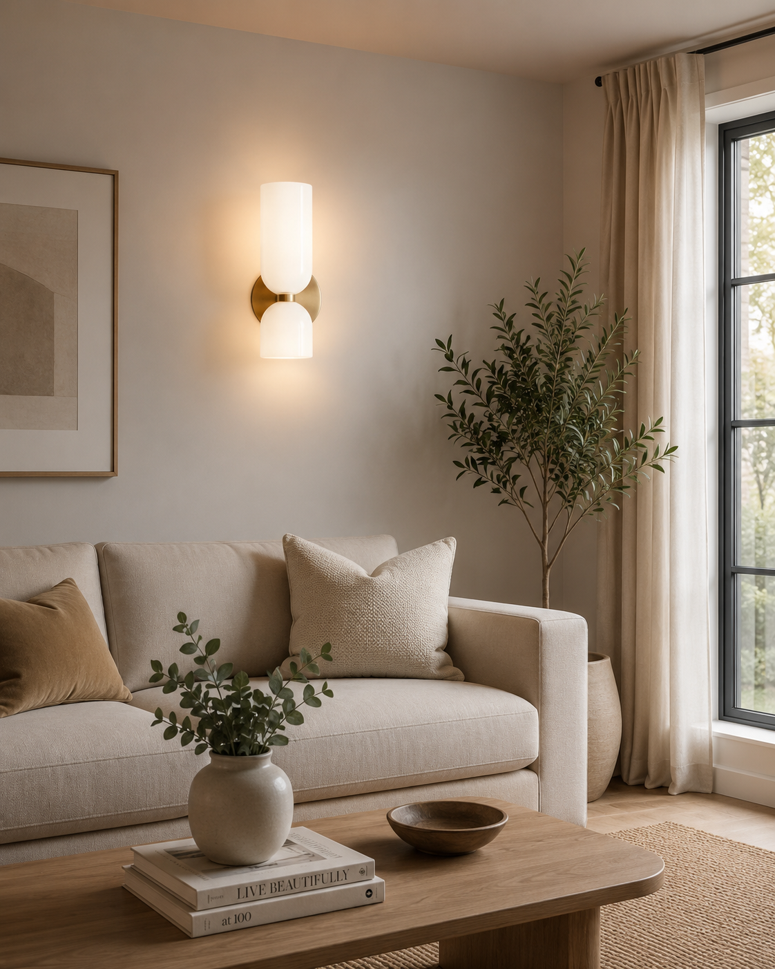 Applique Murale Verre Nordique — Luminaire Design Européen 2 Feux | AZURE™