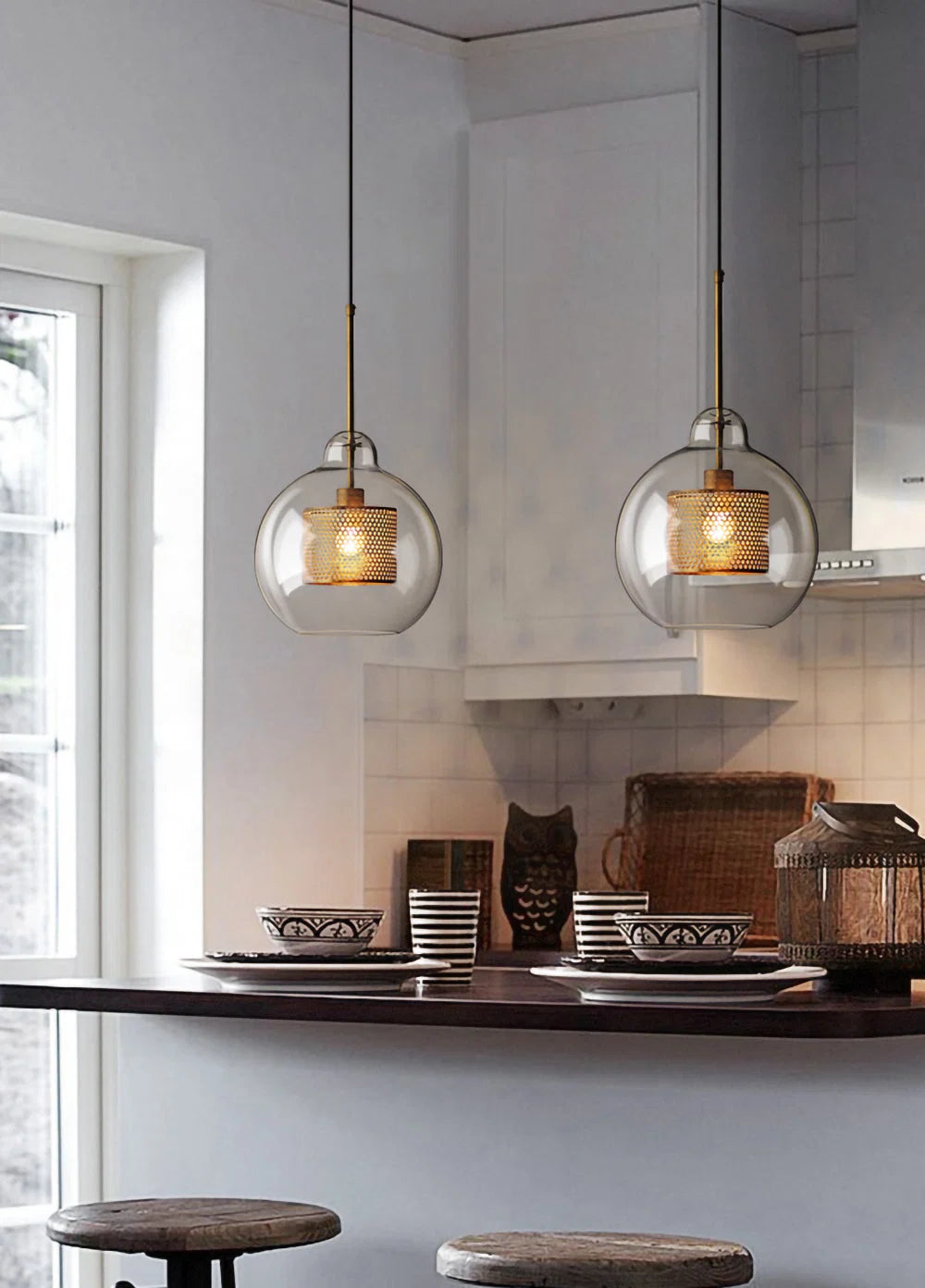 Suspension Cage en Résille Métallique — Lustre Style Loft Industriel | RÉSILLE™