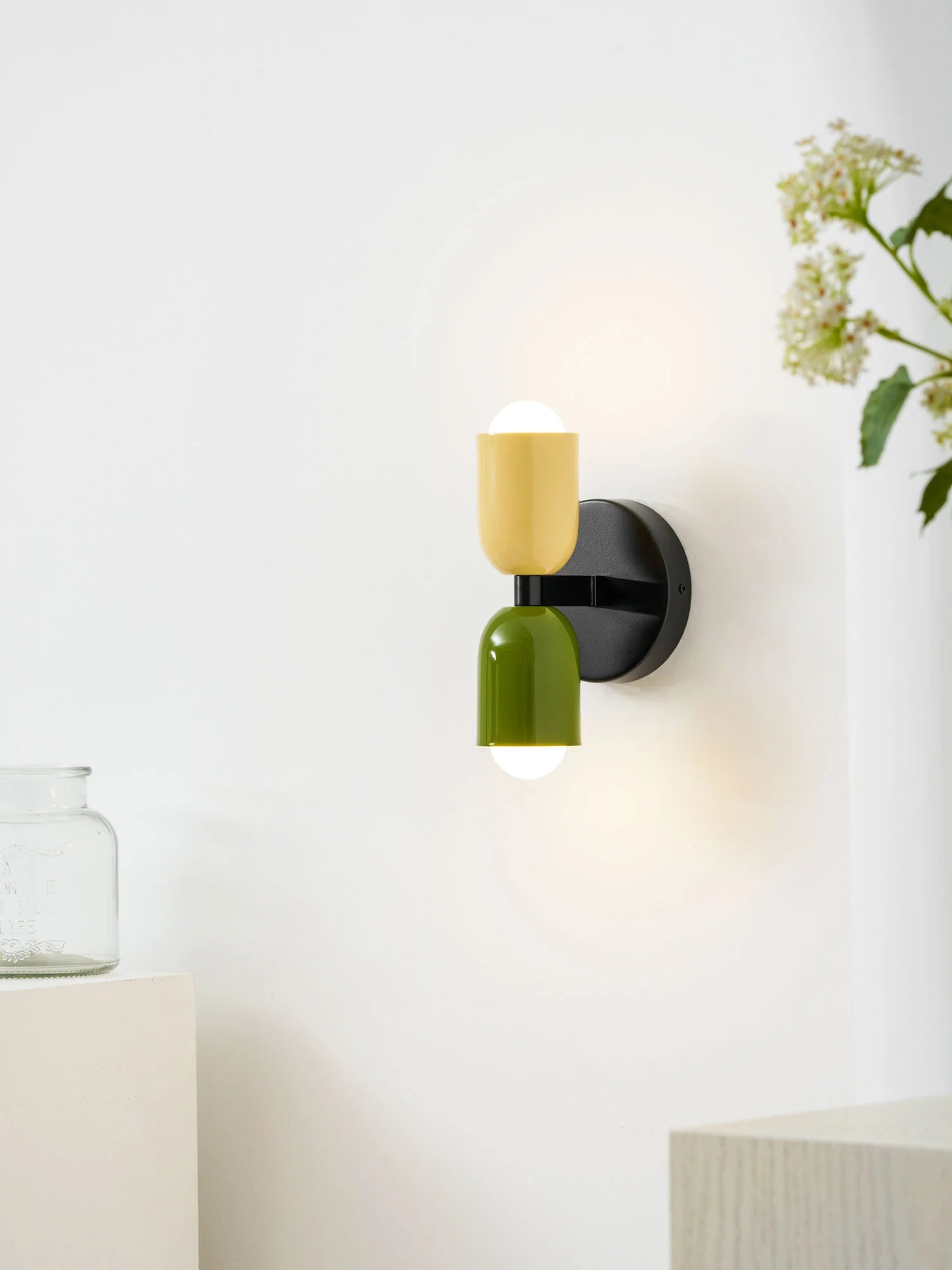 Applique Murale Design Double Capsule Colorée pour Chambre & Salle à Manger | GÉMEAUX™