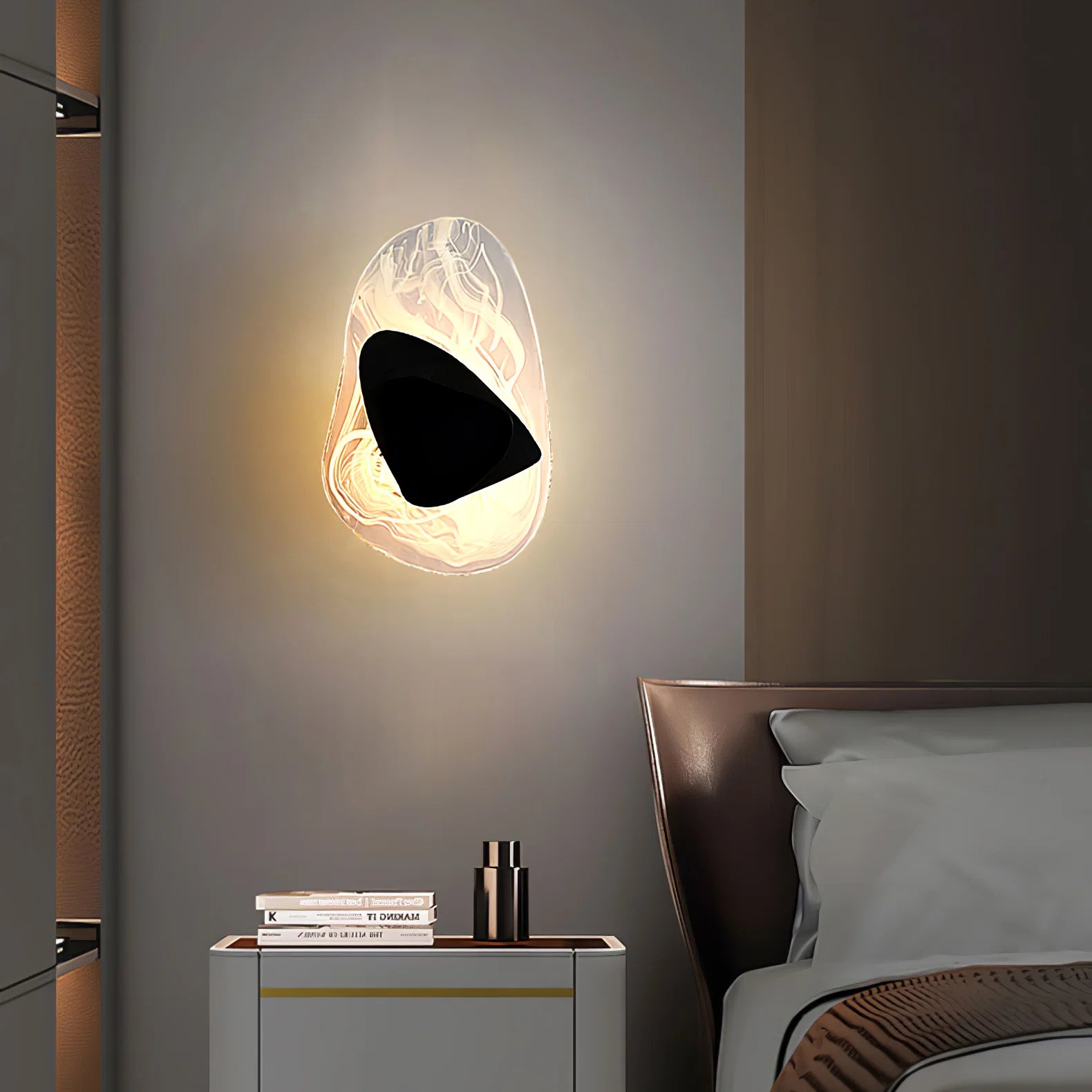 Applique Murale Arc en Métal — Lampe Chevet Style Postmoderne Nordique | CROISSANT™