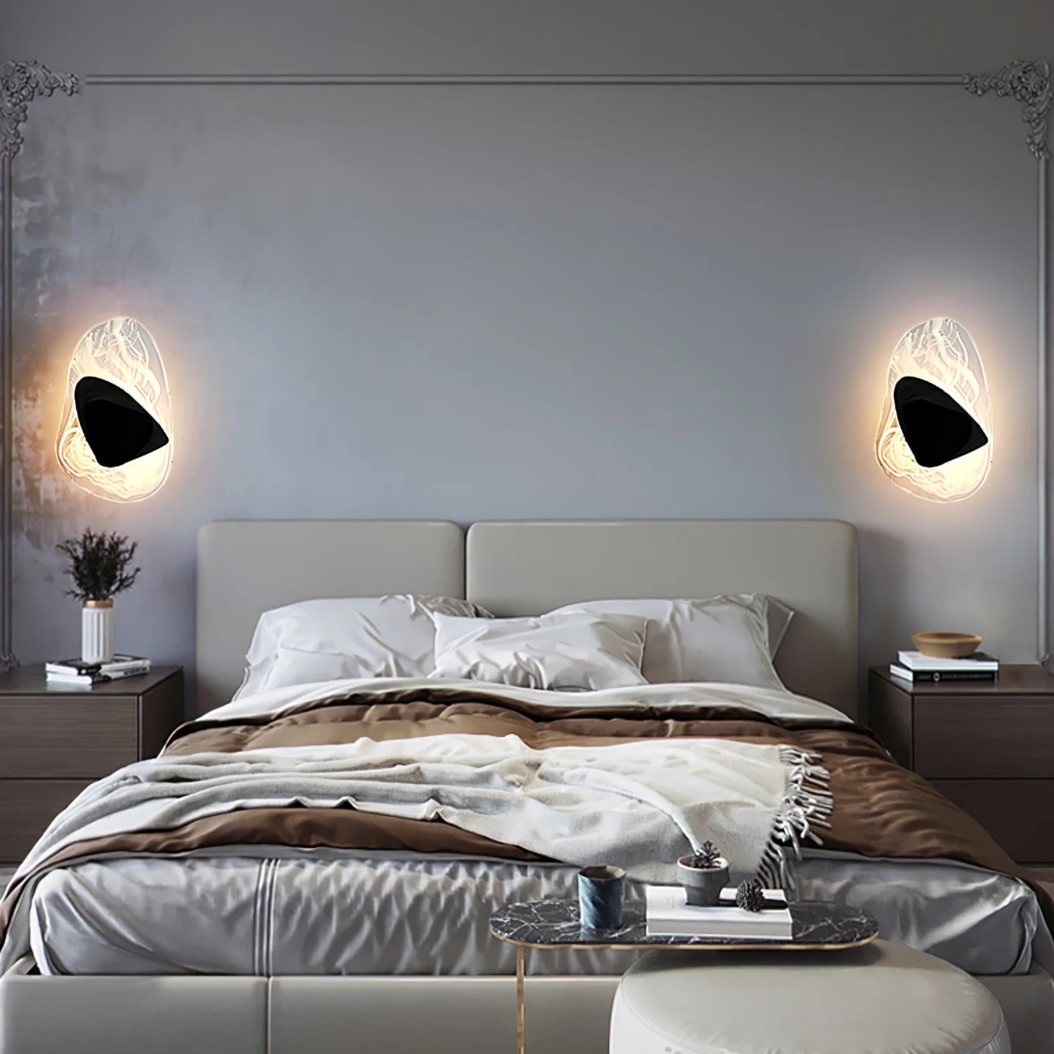 Applique Murale Arc en Métal — Lampe Chevet Style Postmoderne Nordique | CROISSANT™
