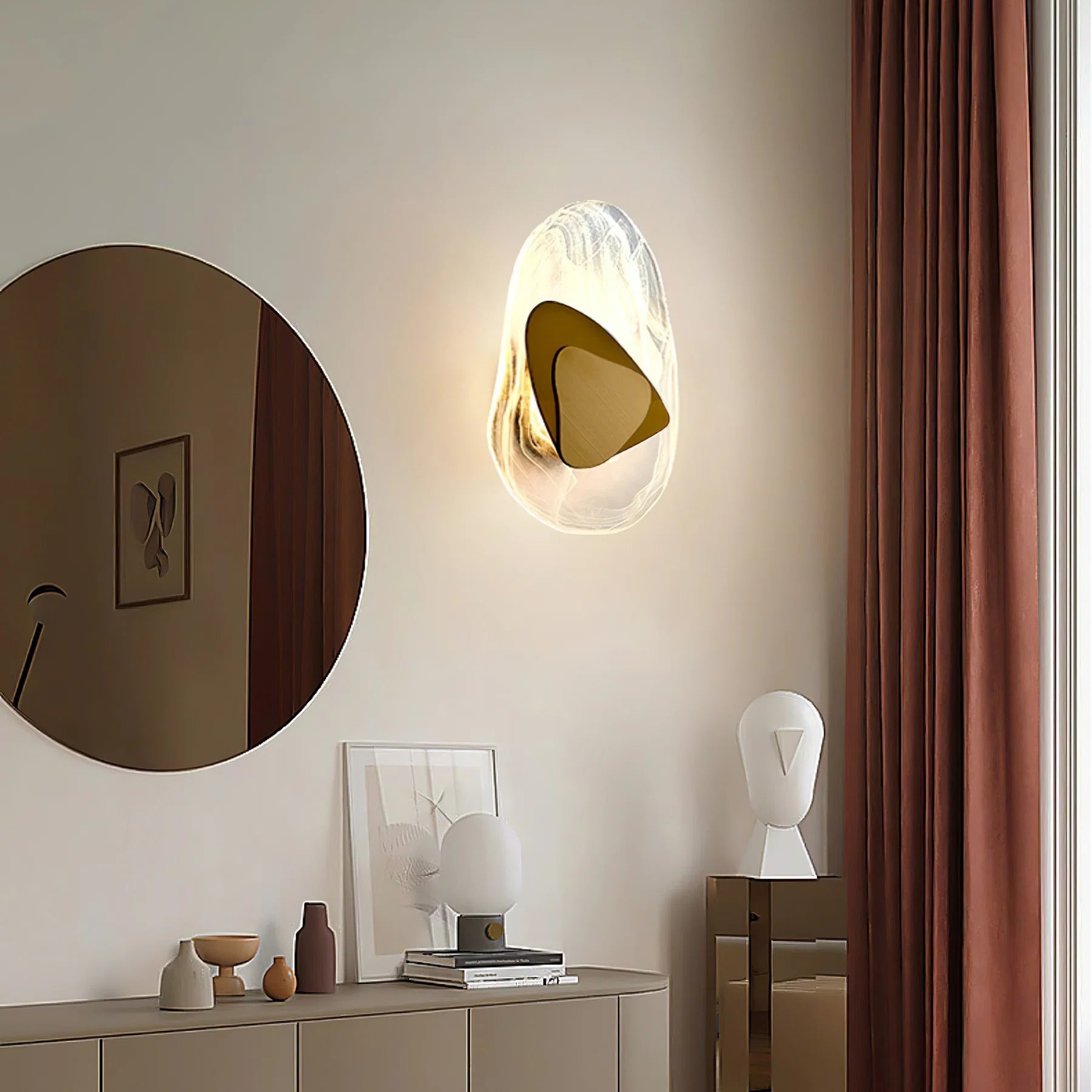 Applique Murale Arc en Métal — Lampe Chevet Style Postmoderne Nordique | CROISSANT™