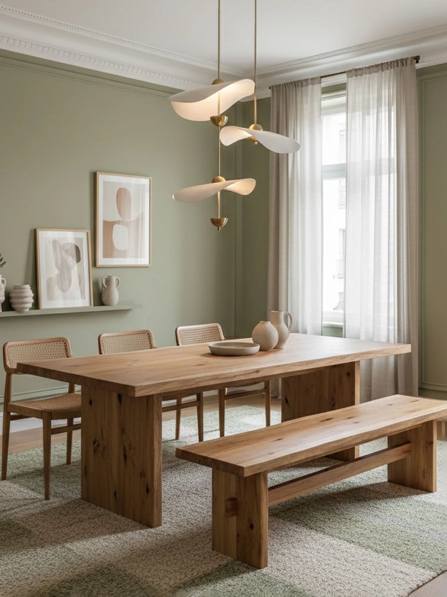 Suspension Feuille de Lotus Dorée — Lustre Art Déco Style Moderne | FEUILLAGE™