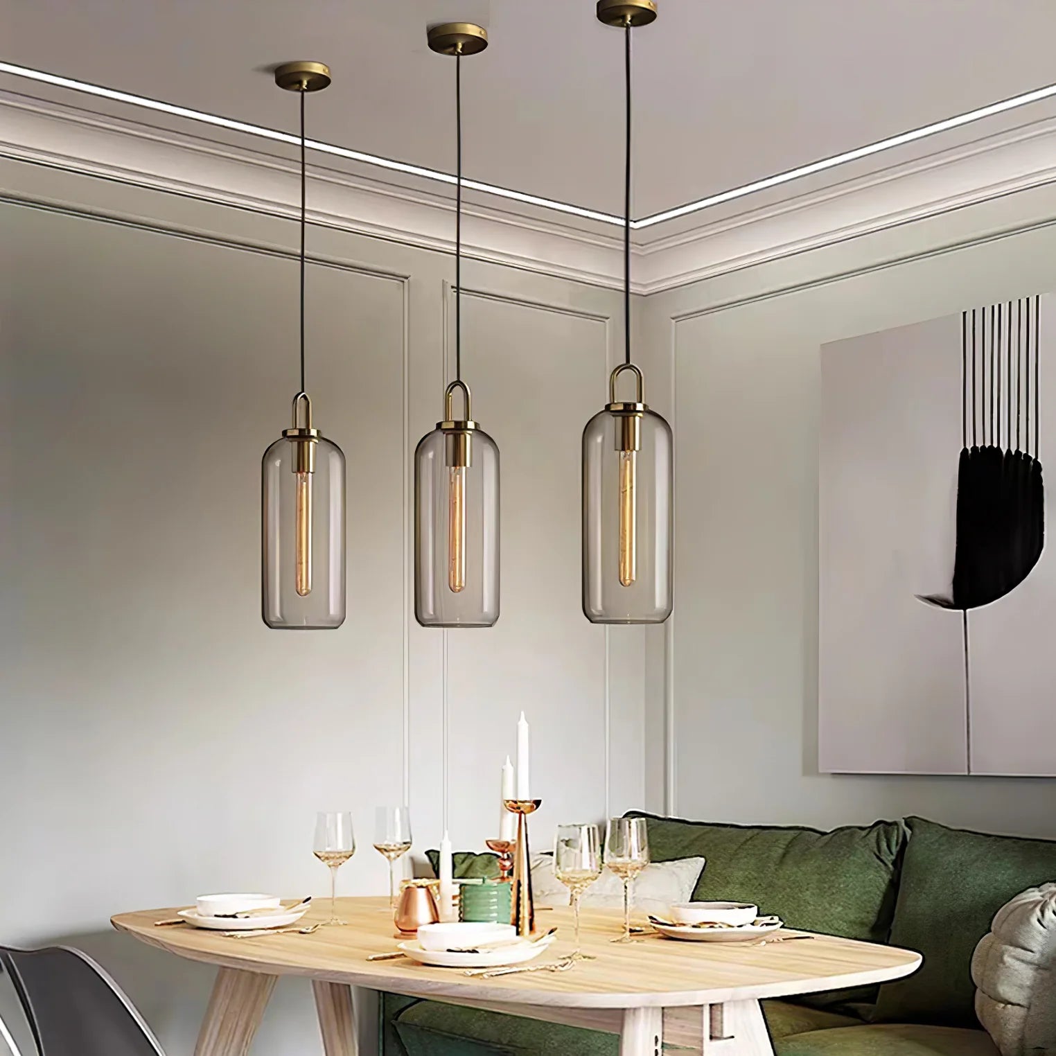 Suspension Boule en Verre Soufflé — Lustre Style Nordique | FLACON™