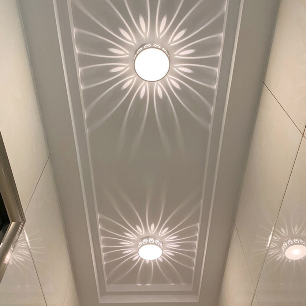 plafonnier LED rond moderne blanc en acrylique cristal montage en surface
