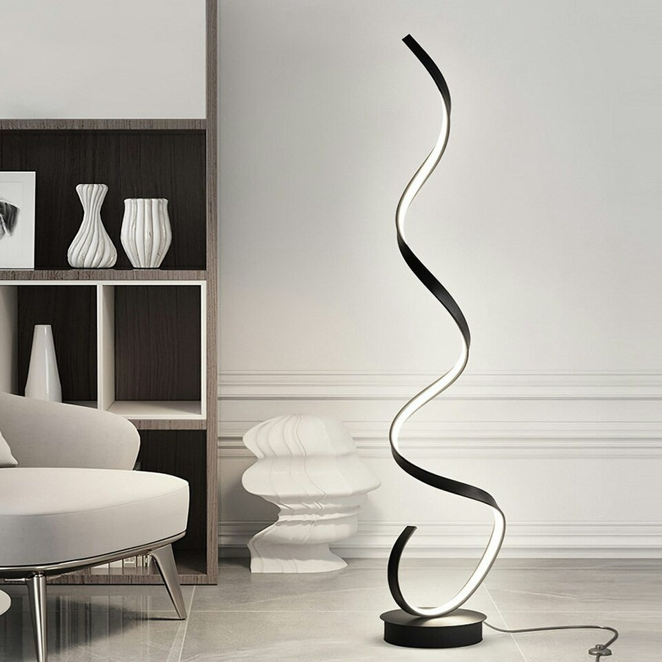Lampadaire spirale Karolina™ noir