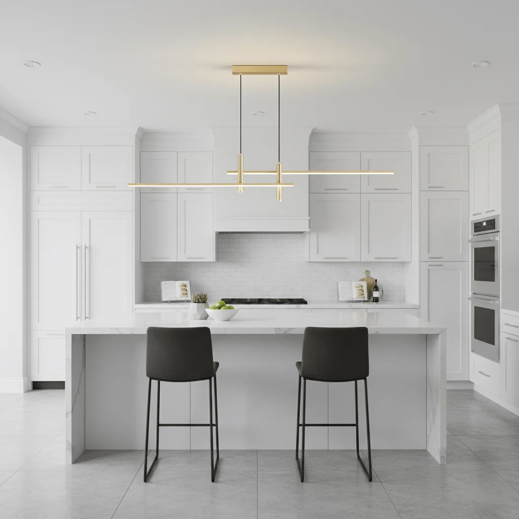 Suspension Linéaire LED Multi-Points — Lustre Minimaliste Table à Manger | CHAPELET™