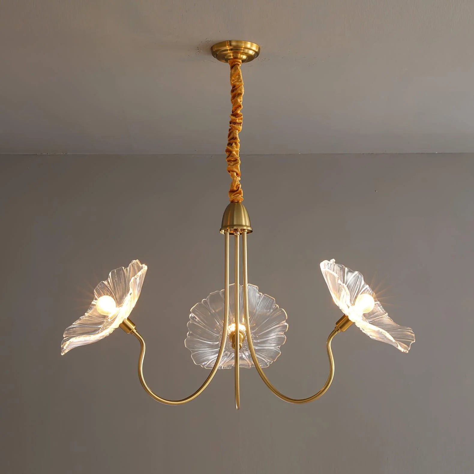 Lustre Feuille de Nénuphar en Verre Soufflé | NÉNUPHAR™