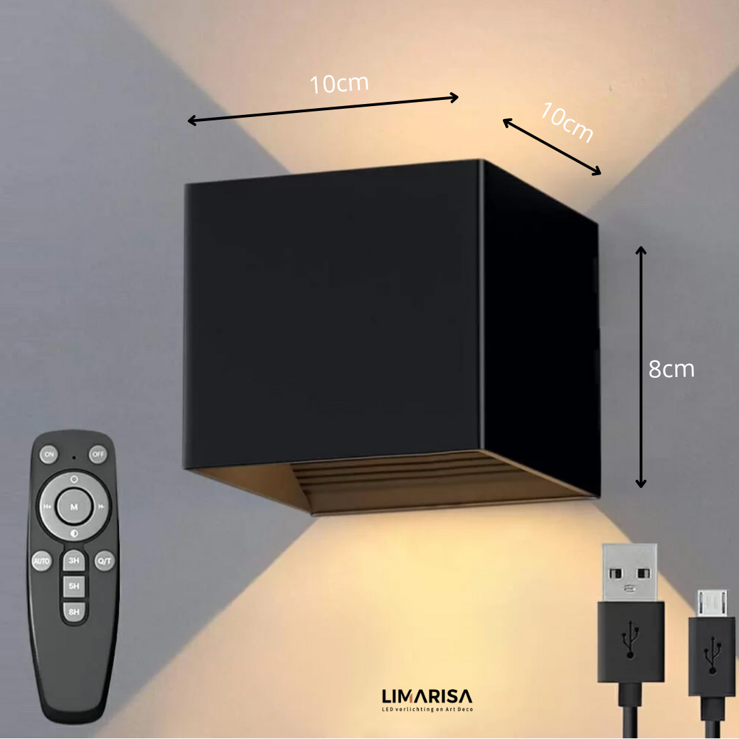 applique murale sans fil Luzy avec fixation magnétique et lumière LED pratique