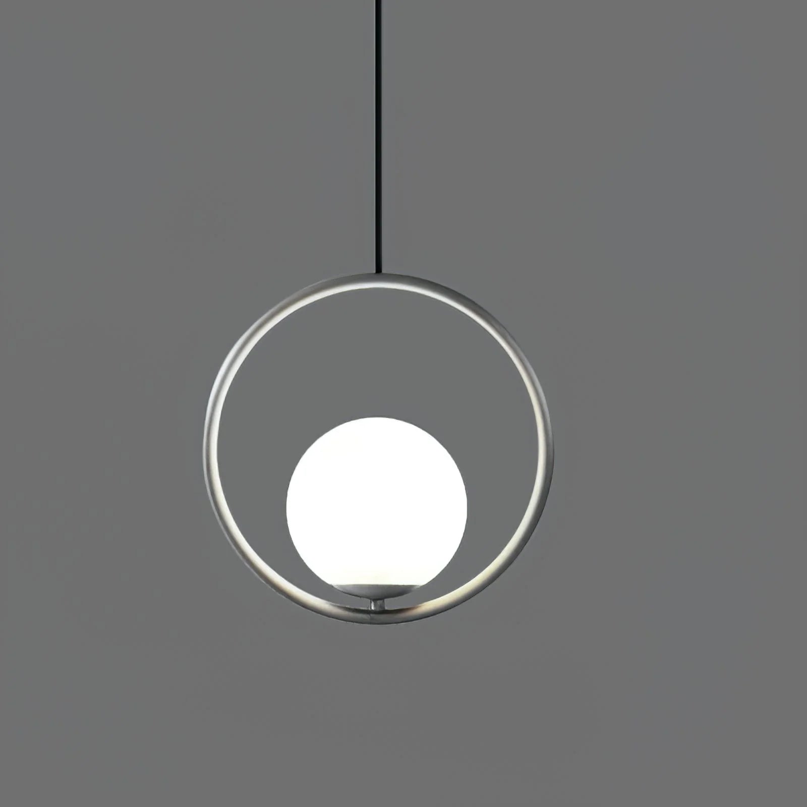 Suspension Boule de Verre & Tige Métal — Petit Lustre Style Bar Minimaliste | GOUTTELETTE™