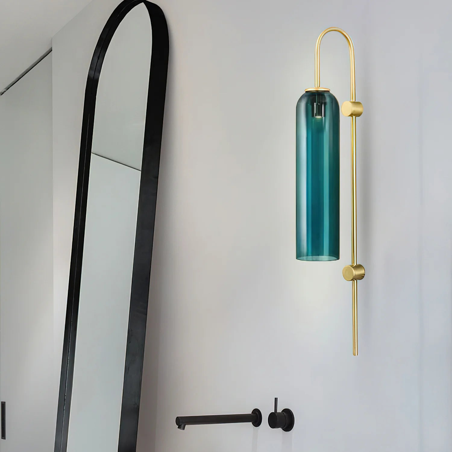 Applique Murale Tube en Verre Coloré — Lampe Chevet Style Nordique Moderne | FUSEAU™