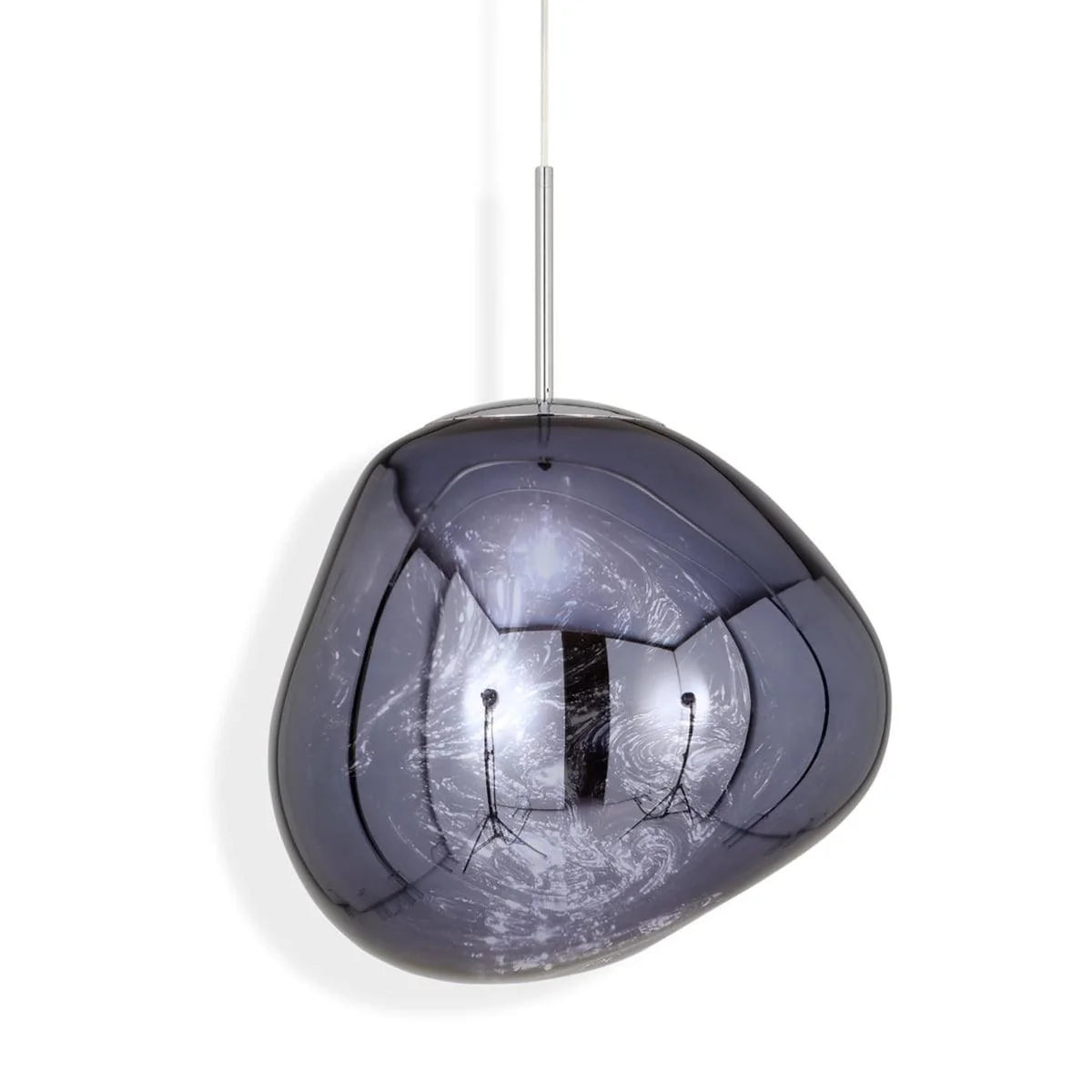 Suspension Design Verre Effet Lave Métallique pour Salon & Salle à Manger | LAVE™