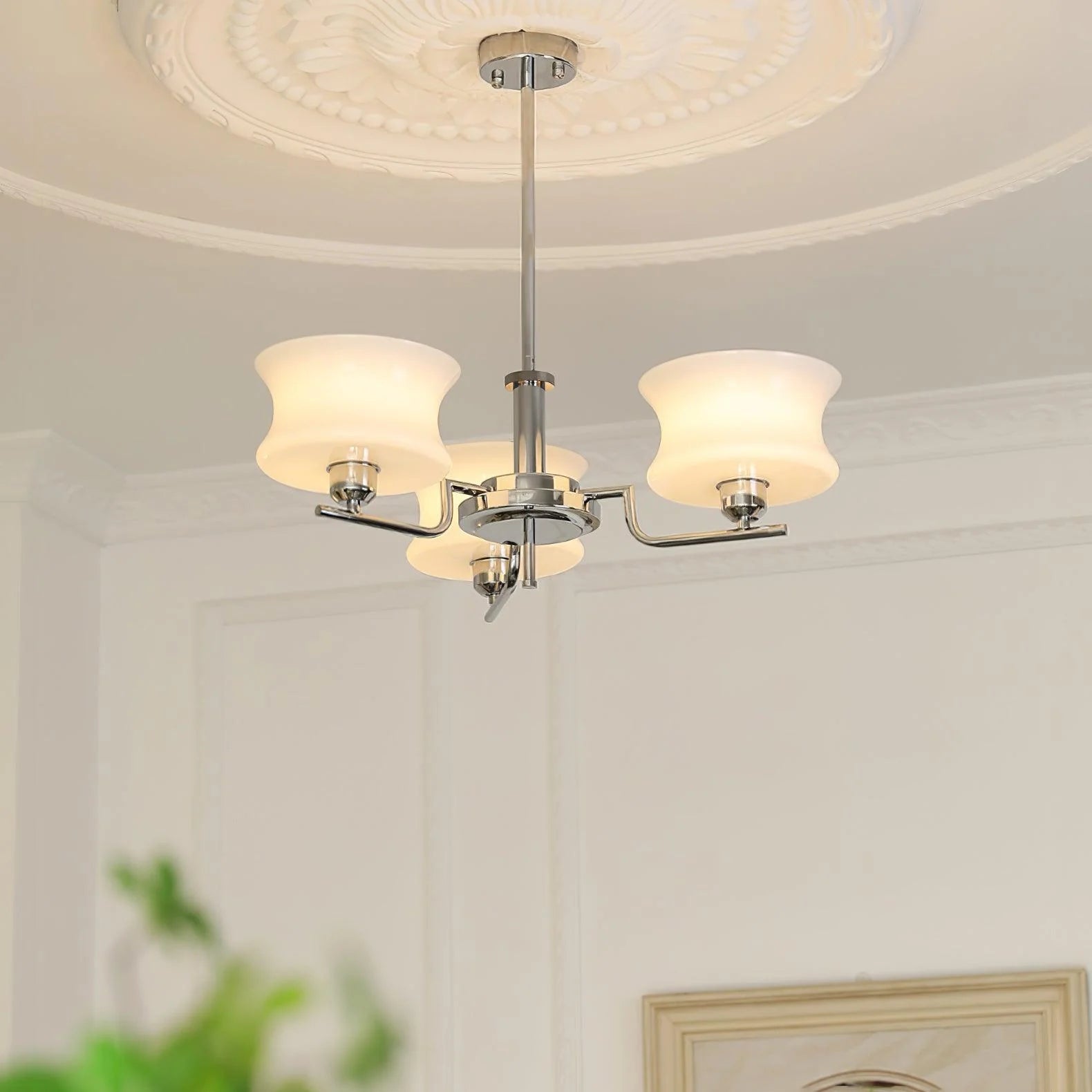 Suspension Globes en Verre Laiteux — Lustre Style Bauhaus Mid-Century | NACRE™