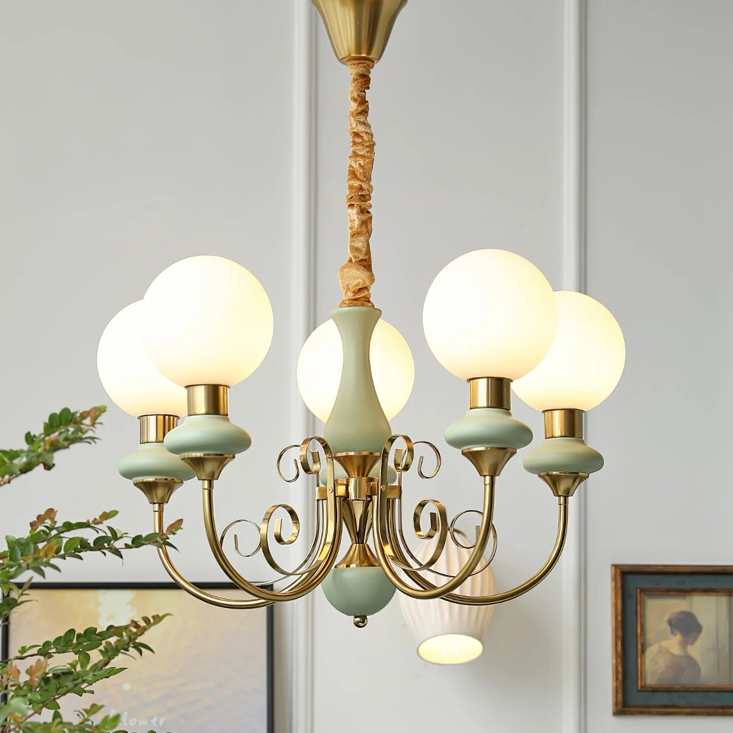 Suspension Bouquet de Globes en Verre — Lustre Rétro Français Style Vintage | BOUQUET™