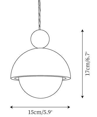 Suspension en Pierre de Travertin Minimaliste - Style Wabi-Sabi Champignon