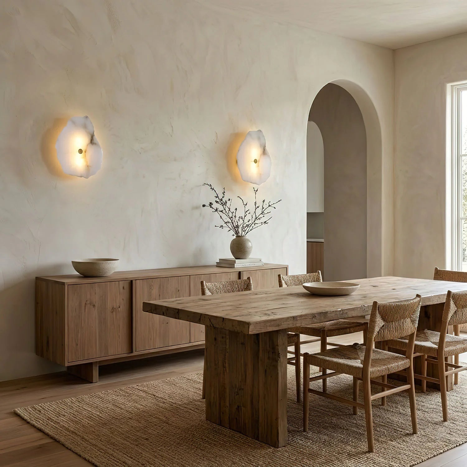 Applique Murale en Marbre Naturel Façon Galets — Lampe Murale Style Nordique | ROCAILLE™