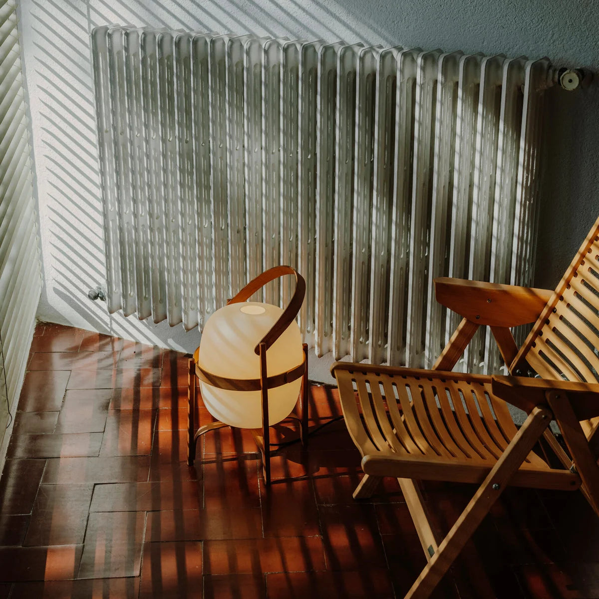 Lampe de Table Bois & Verre — Lampadaire Style Art Déco Simple | SOUCHE™