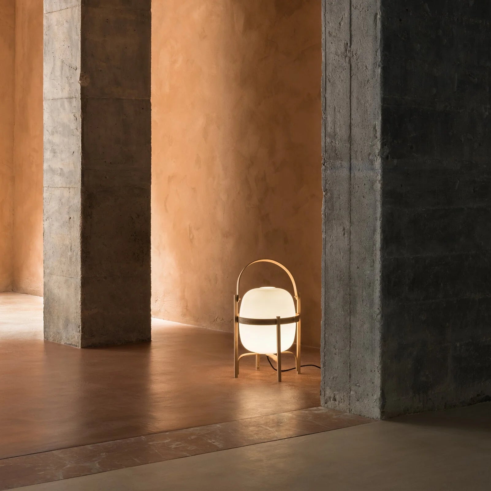 Lampe de Table Bois & Verre — Lampadaire Style Art Déco Simple | SOUCHE™