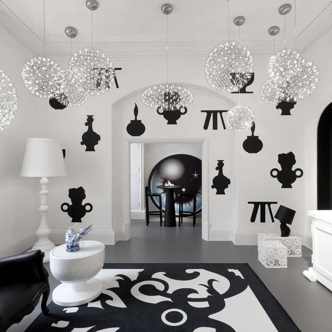 Lustre Boule Étincelante en Acier Chromé — Plafonnier Style Moderne Multi-Points | ÉTINCELLE™