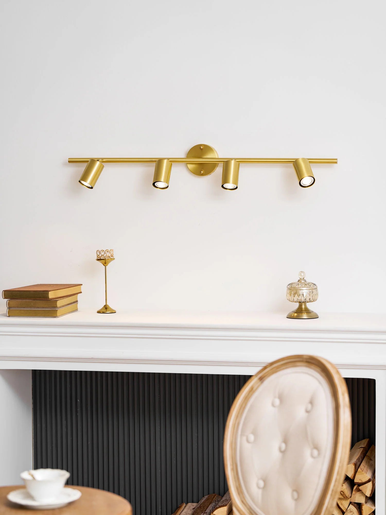Plafonnier à Projecteurs Orientables en Laiton — Rampe Lumineuse Style Moderne | VISEUR™