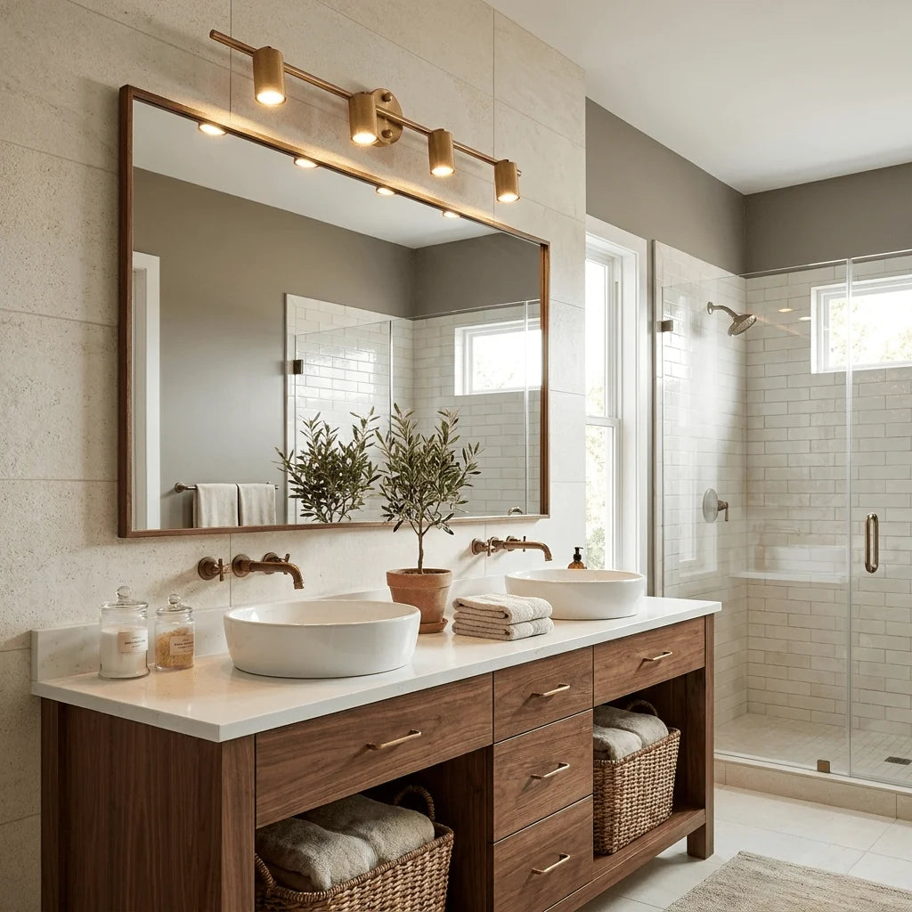 Plafonnier à Projecteurs Orientables en Laiton — Rampe Lumineuse Style Moderne | VISEUR™