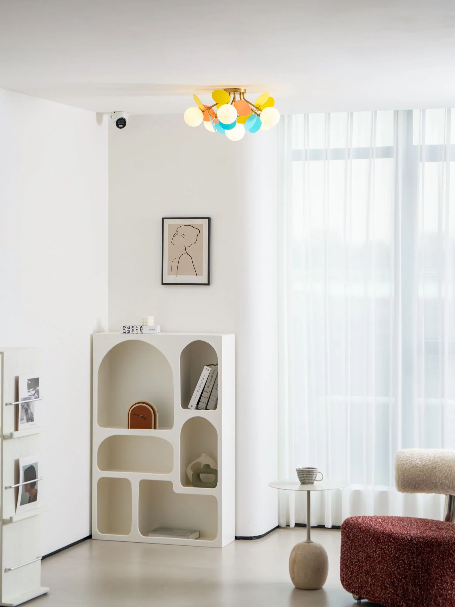 Plafonnier Design Fleur Multicolore Bulles de Verre pour Salon & Chambre | FLEUR™