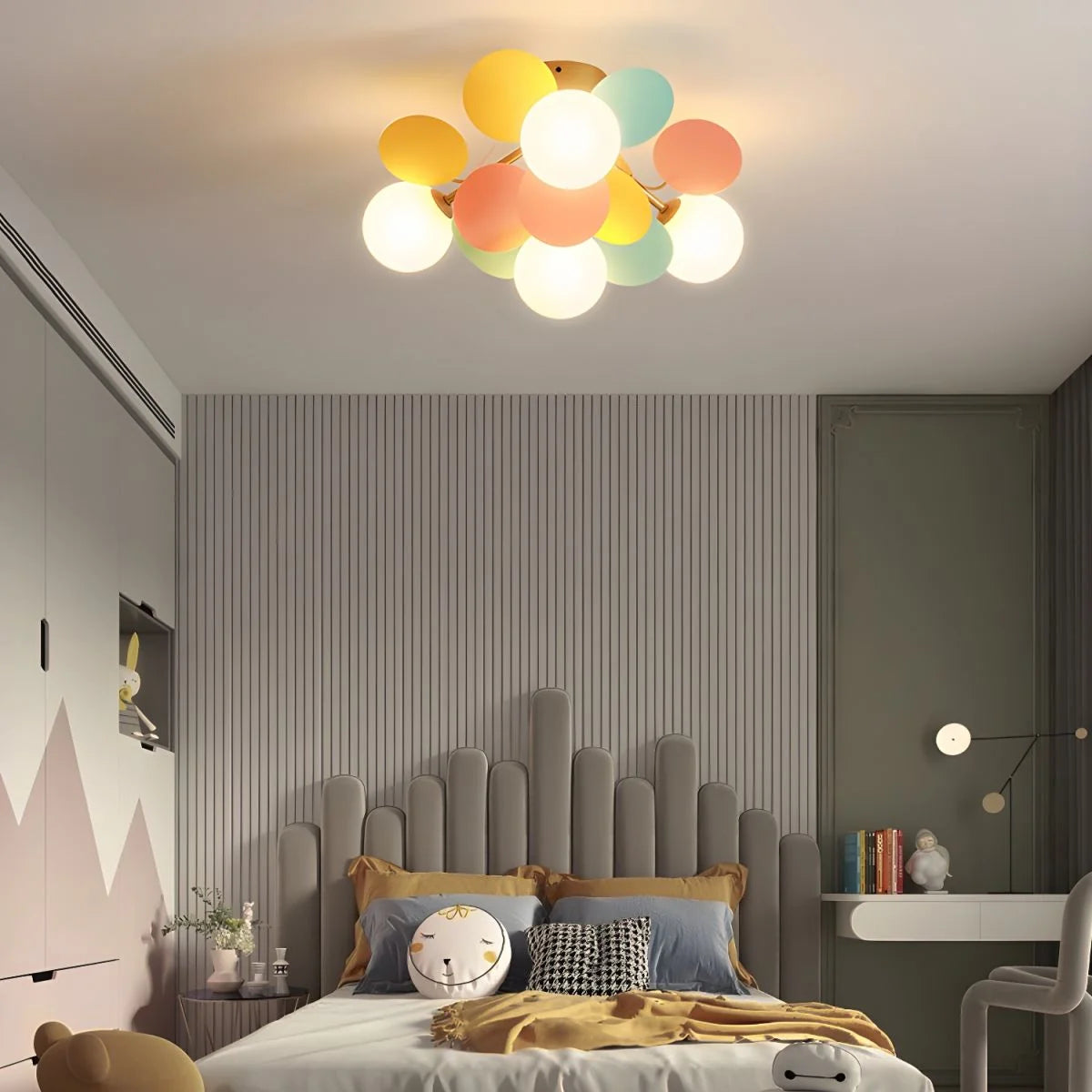 Plafonnier Design Fleur Multicolore Bulles de Verre pour Salon & Chambre | FLEUR™