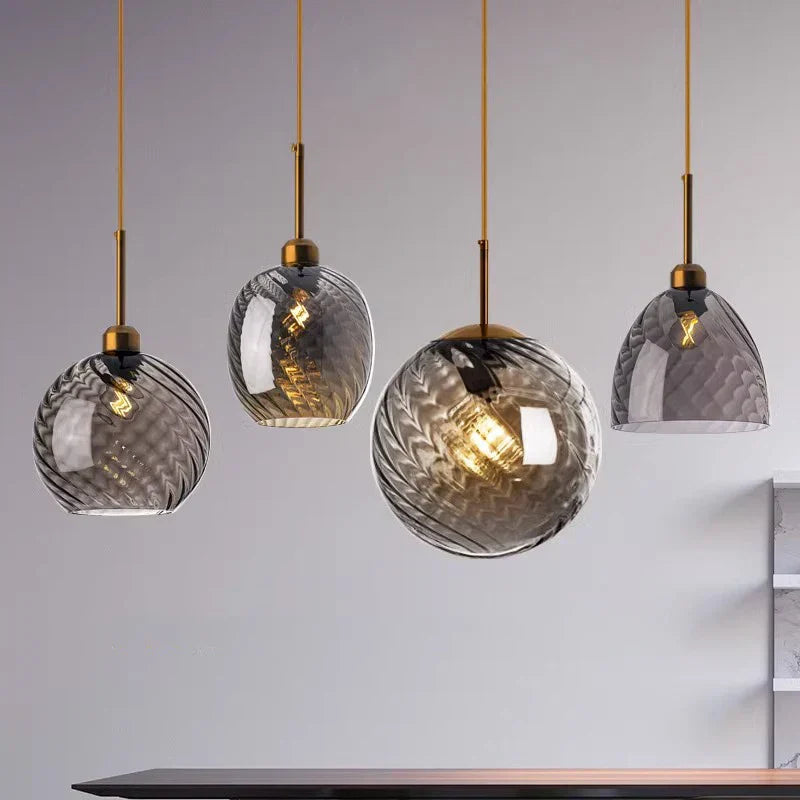 suspension nordique moderne en alliage avec hauteur réglable et lumière LED dimmable